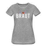 Braut Frauen Premium T-Shirt - Grau meliert