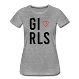 Braut Girls Frauen Premium T-Shirt - Grau meliert